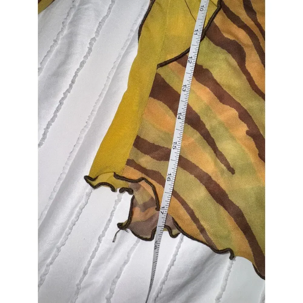 Urban Outfitters Y2K Sheer Mesh Top Women's Small Festival Indie Sleaze Rave EDC - Picture 15 of 16